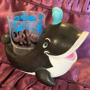 Jafra Cosmetics Orca ORK Kids Toothbrush Bath Set Vintage Cup Whale Children